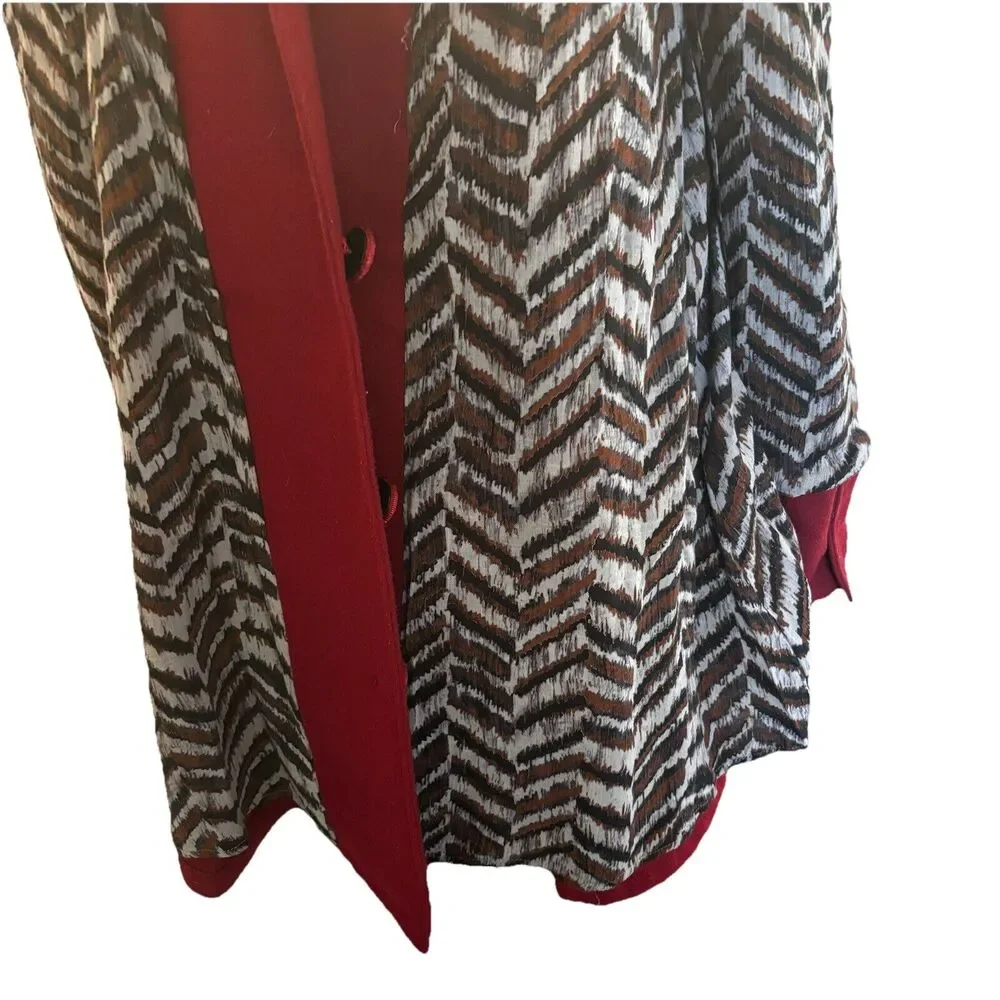 Free People Peplum Womens Coat Classic Academia Retro Uptown Chic Business - Picture 9 of 12